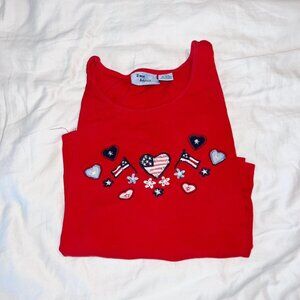 Vintage Red shortsleeve crop top